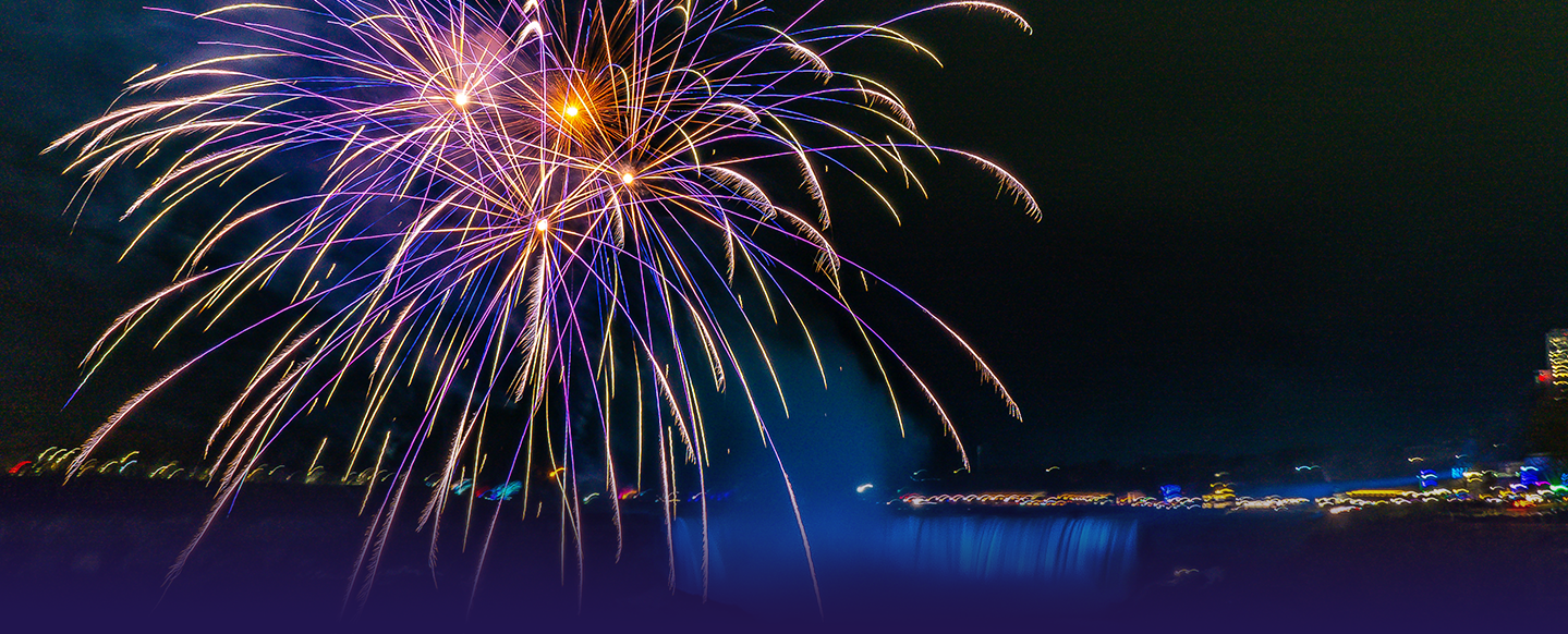 Fireworks over Niagara Falls